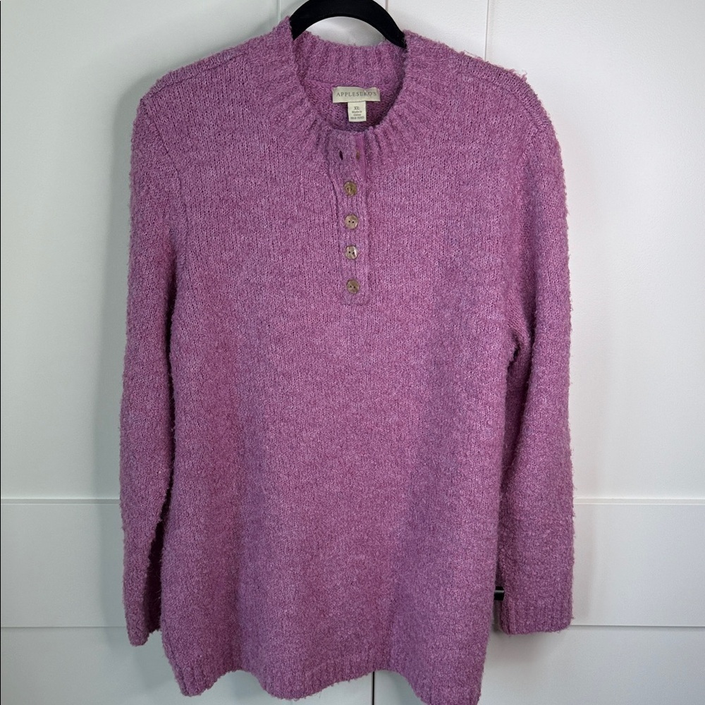 Appleseed's Lavender Crew Neck Sweater
